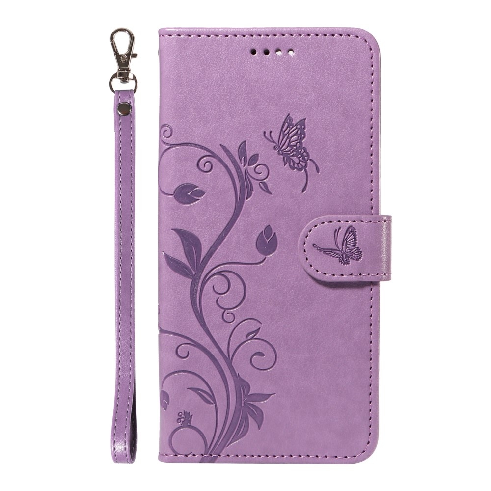 Flower knížkové pouzdro na Xiaomi Redmi Note 13 - fialové