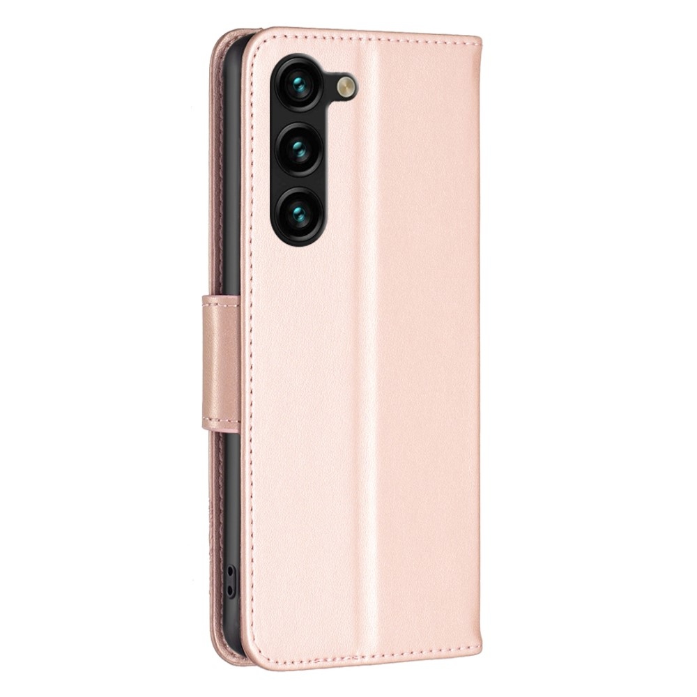 Butterfly knížkové pouzdro na Samsung Galaxy S24+/S25+ - růžovozlaté