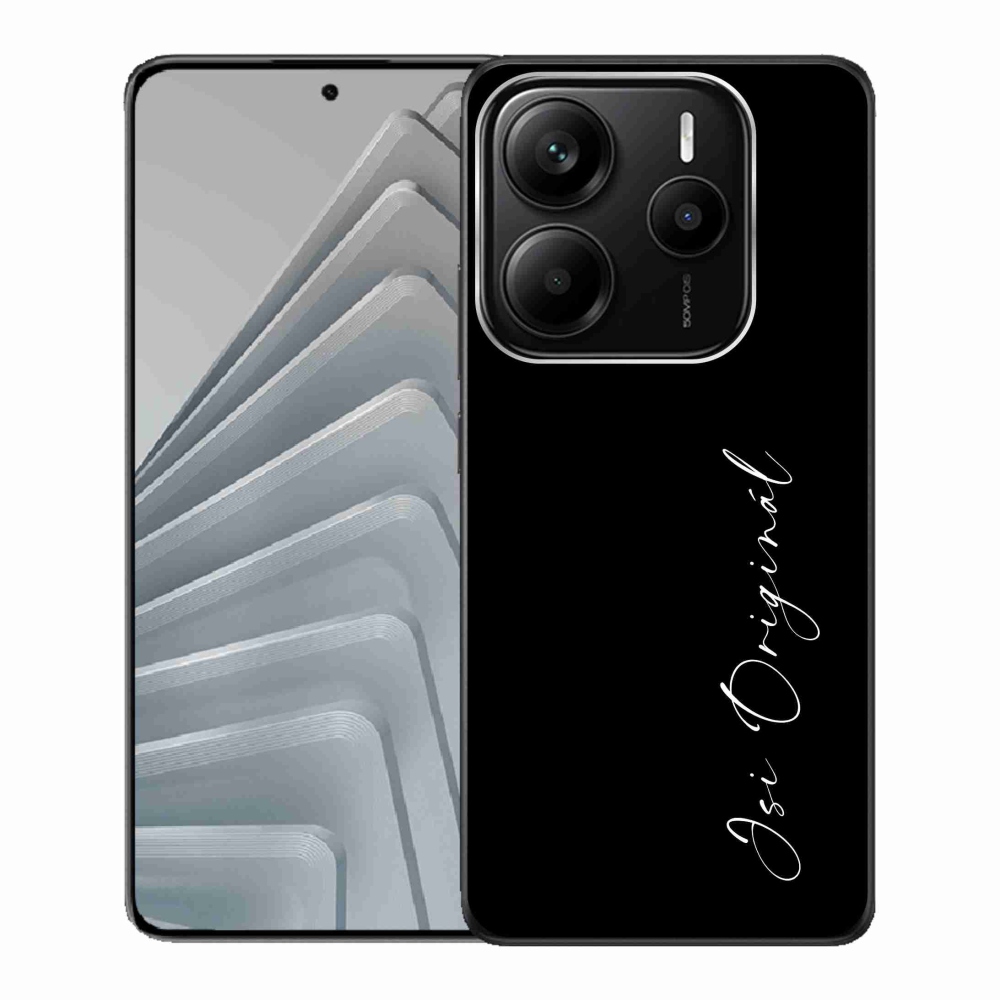 Gelový kryt mmCase na Xiaomi Redmi Note 14 5G - jsi originál černé pozadí