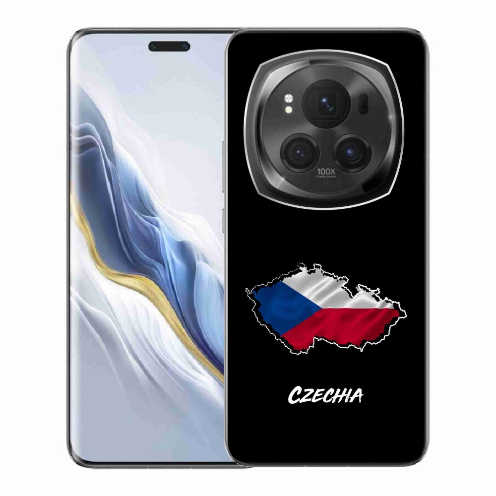 Gelový kryt mmCase na Honor Magic 6 Pro 5G - Czechia černé pozadí