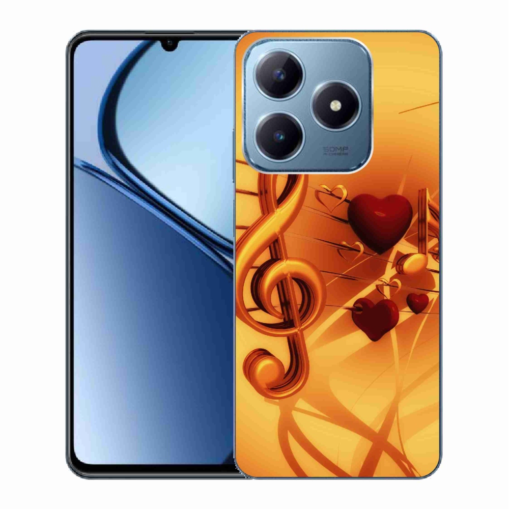 Gelový kryt mmCase na Realme C63 - noty