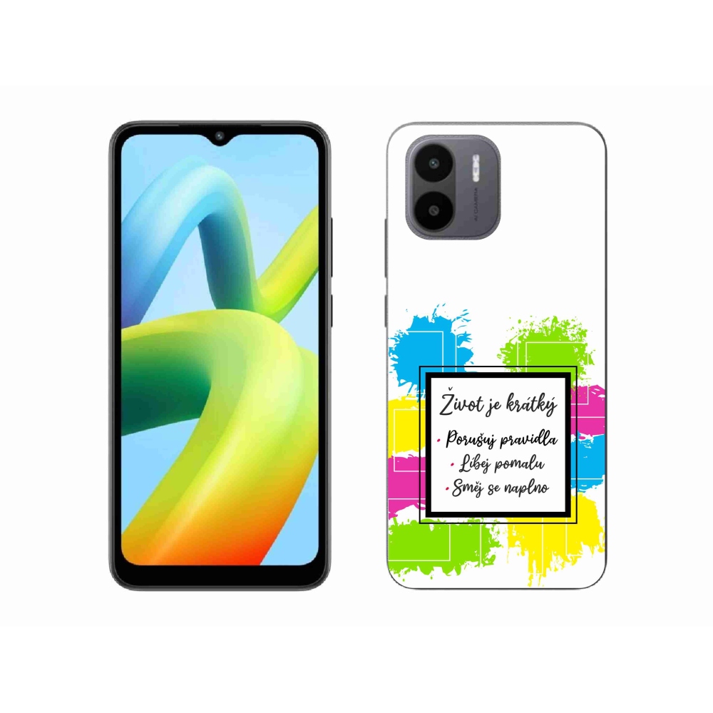 Gelový kryt mmCase na Xiaomi Redmi A1 - citát 5 bílé pozadí