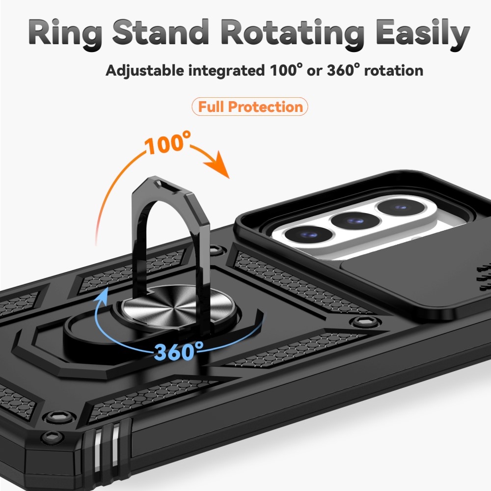 Ring odolný kryt na Samsung Galaxy A26 5G - černý