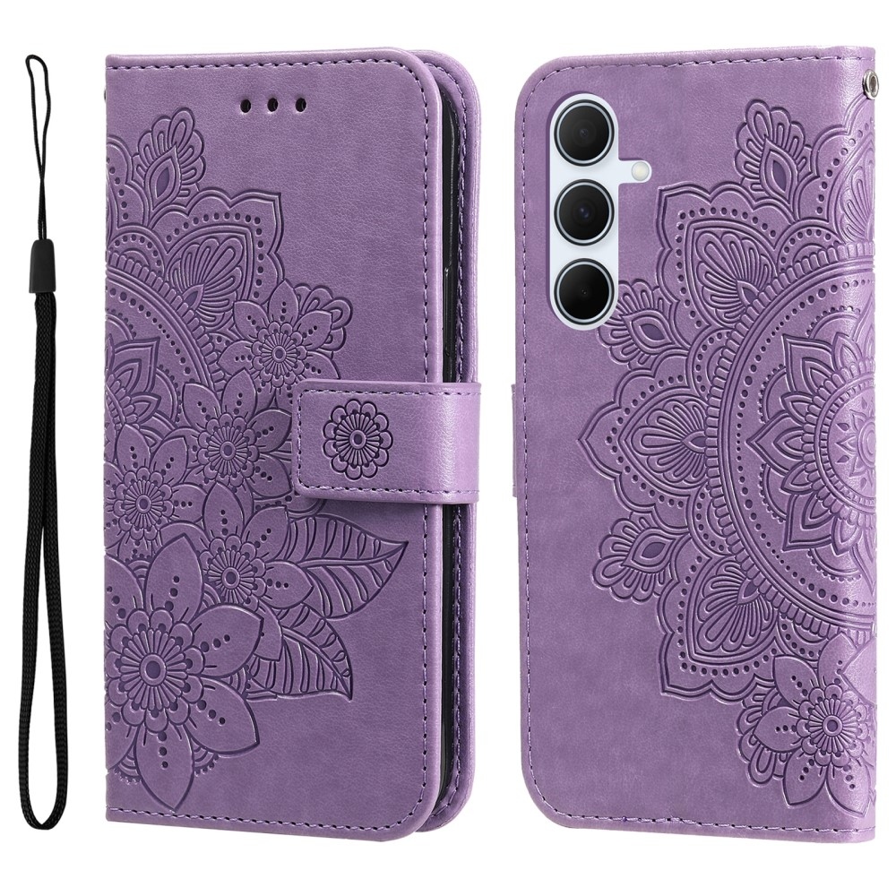 Mandala knížkové pouzdro na Samsung Galaxy A36 5G/A56 5G - fialové