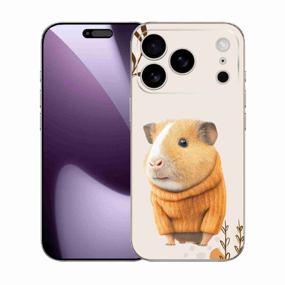 Gelový kryt mmCase na iPhone 17 Pro - morče ve svetru