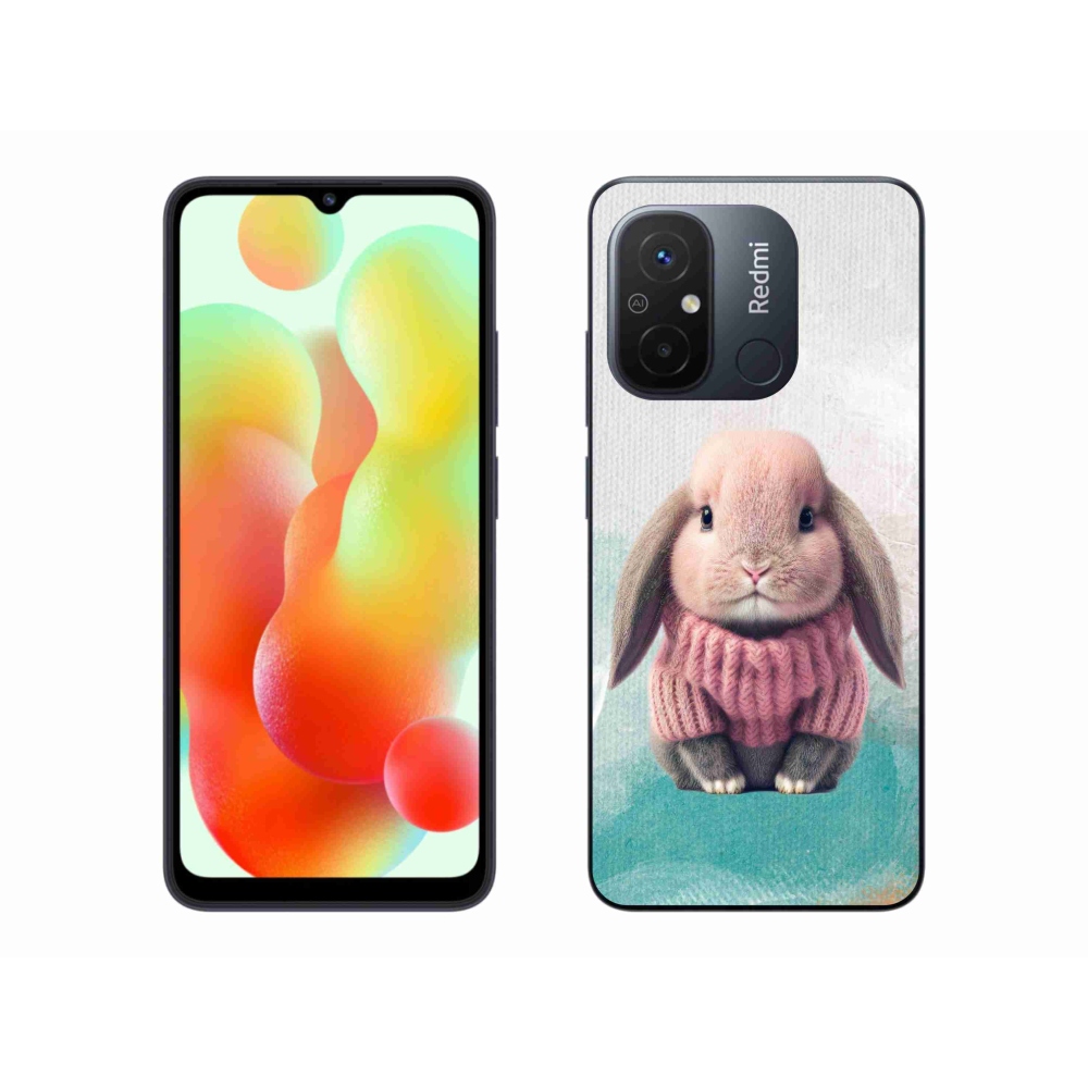 Gelový kryt mmCase na Xiaomi Redmi 12C - králíček ve svetru