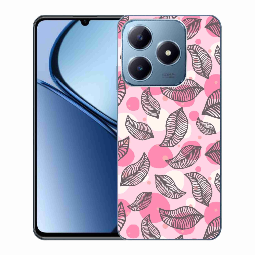 Gelový kryt mmCase na Realme C63 - kreslené padající listy