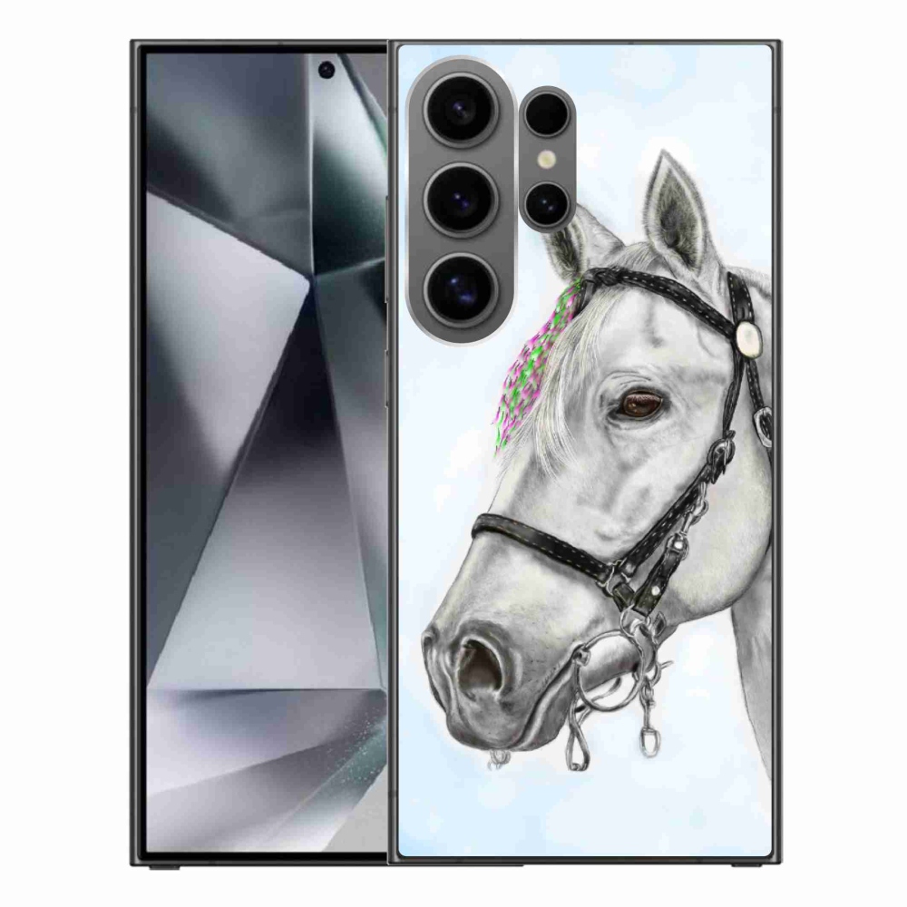 Gelový kryt mmCase na Samsung Galaxy S24 Ultra - bílý kůň 1