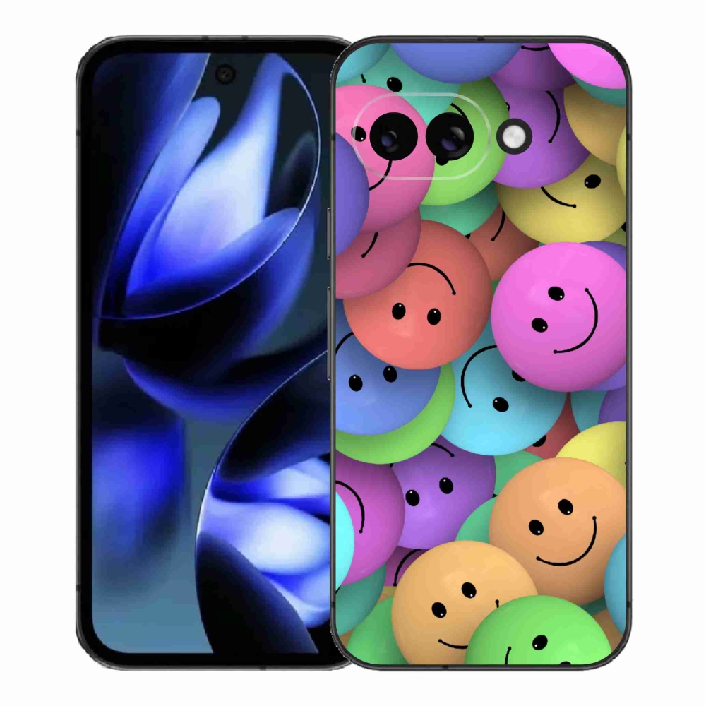Gelový kryt mmCase na Google Pixel 9a - barevní smajlíci