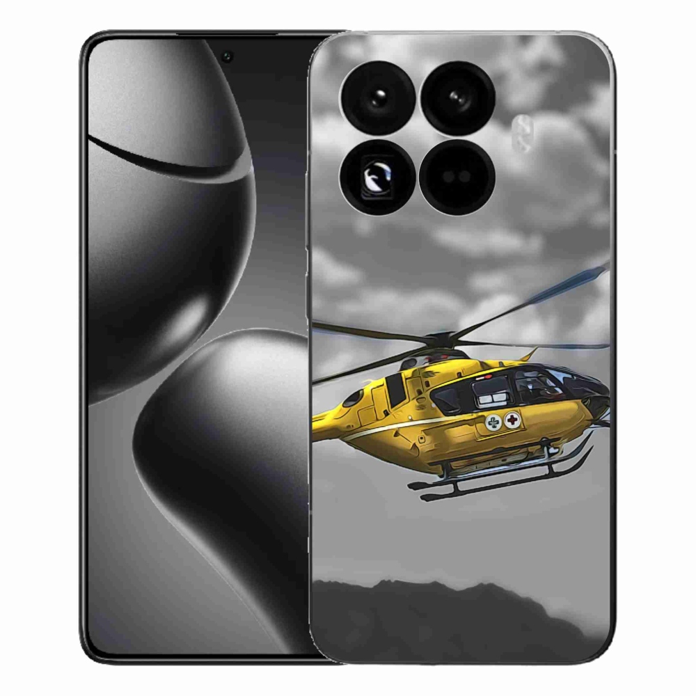 Gelový kryt mmCase na Xiaomi 15T Pro - žlutá helikoptéra