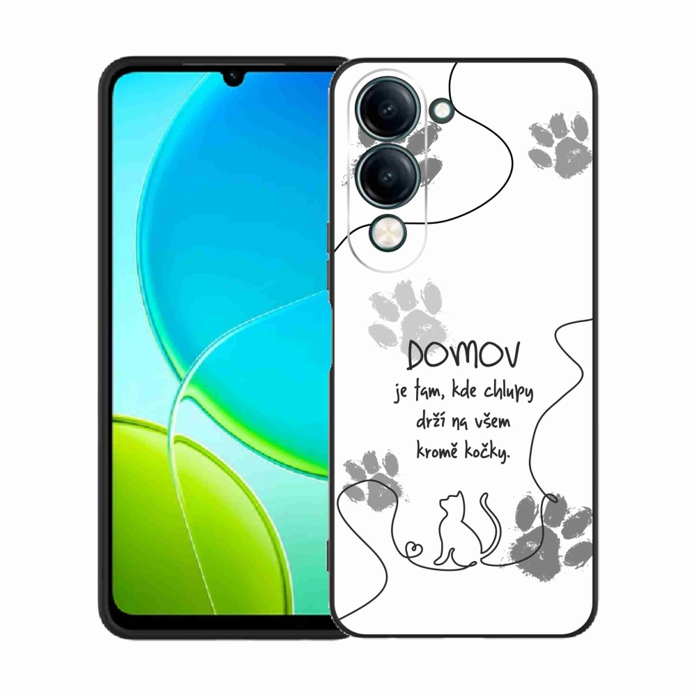 Gelový kryt mmCase na Vivo Y29s 5G - kočičí motiv bílé pozadí