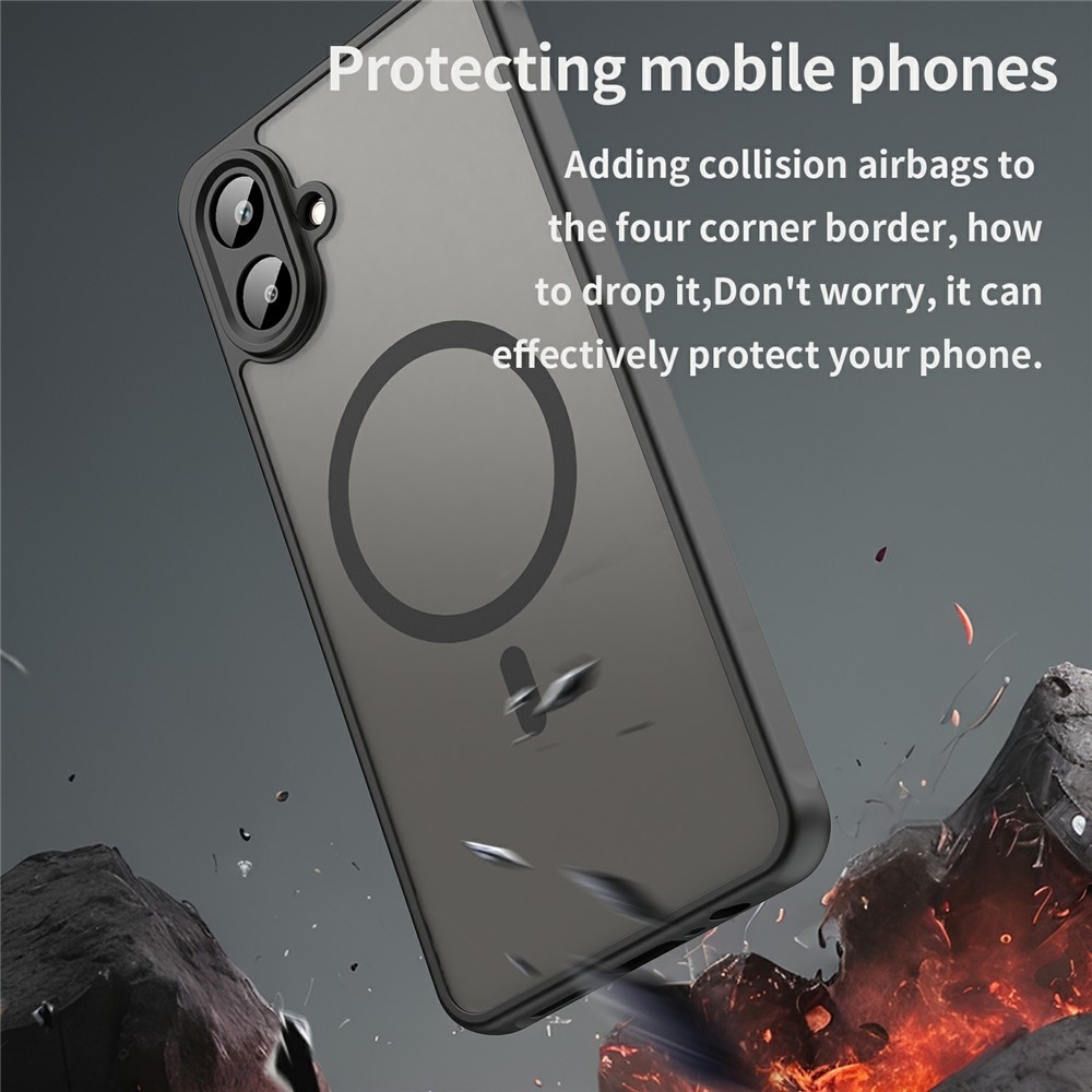 Case matný gelový obal s MagSafe na Samsung Galaxy A07 4G - černý