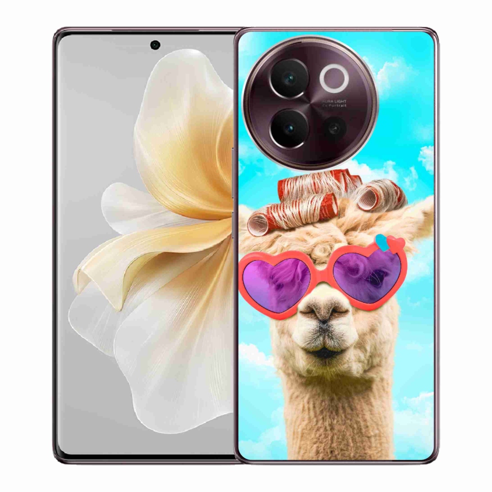 Gelový kryt mmCase na Vivo V40 Lite 5G - lama s brýlemi