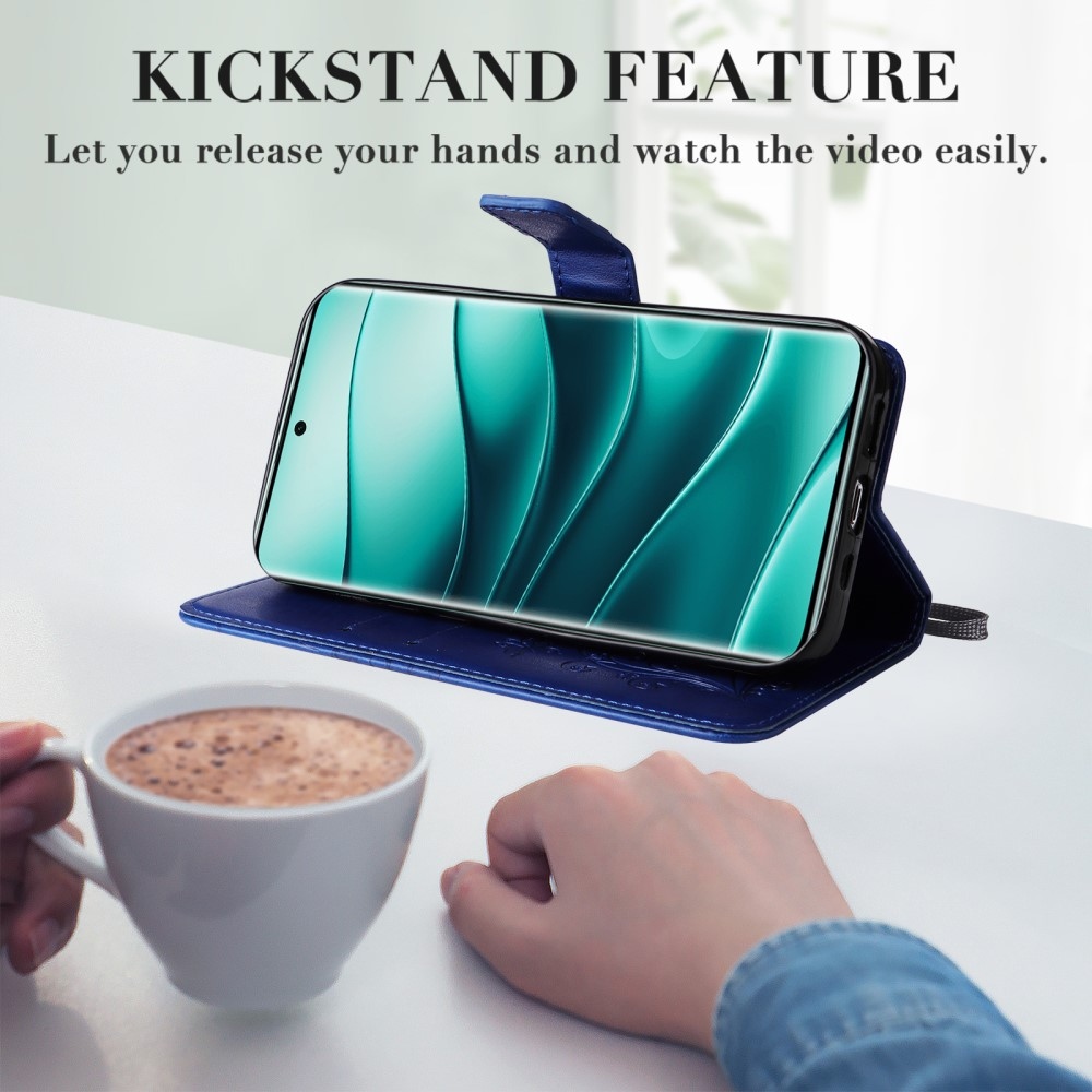Big Butterfly knížkové pouzdro na Xiaomi Redmi Note 14 Pro 5G/Poco X7 5G/Note 14 Pro+ 5G - modré