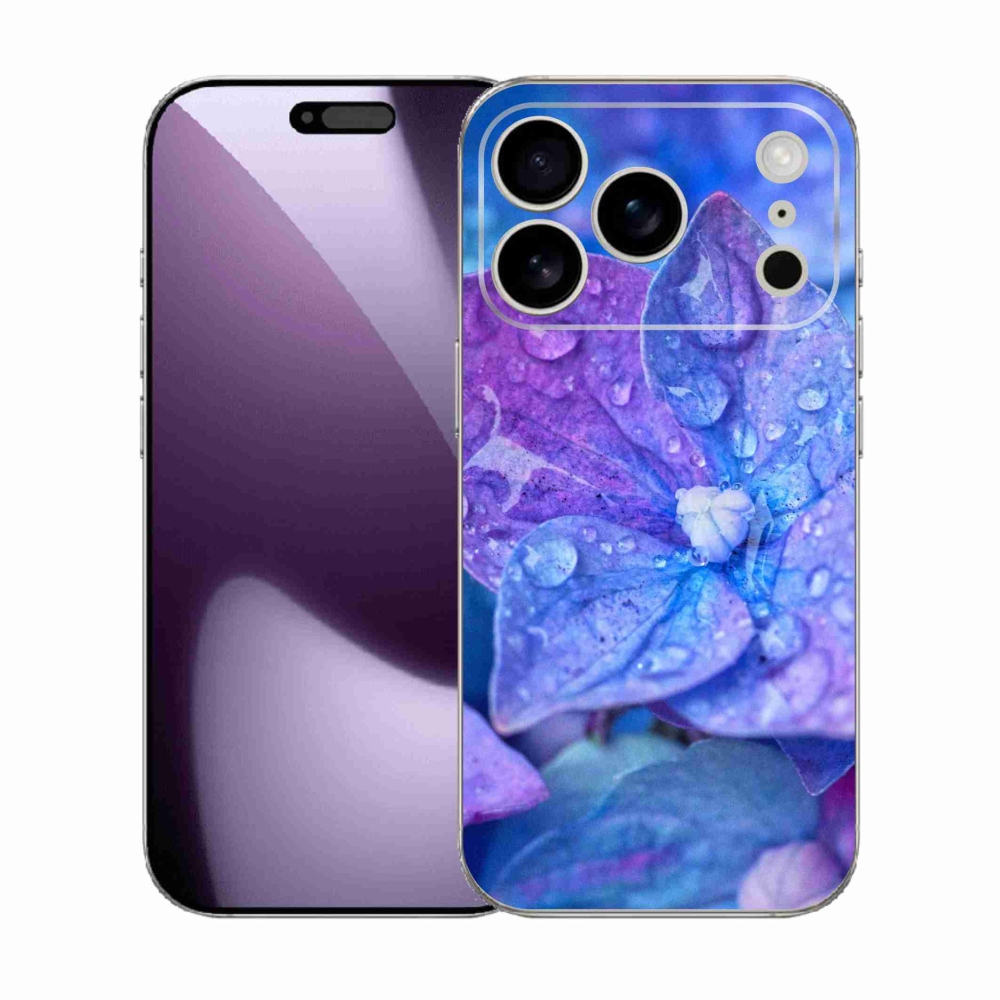 Gelový kryt mmCase na iPhone 17 Pro - fialový květ
