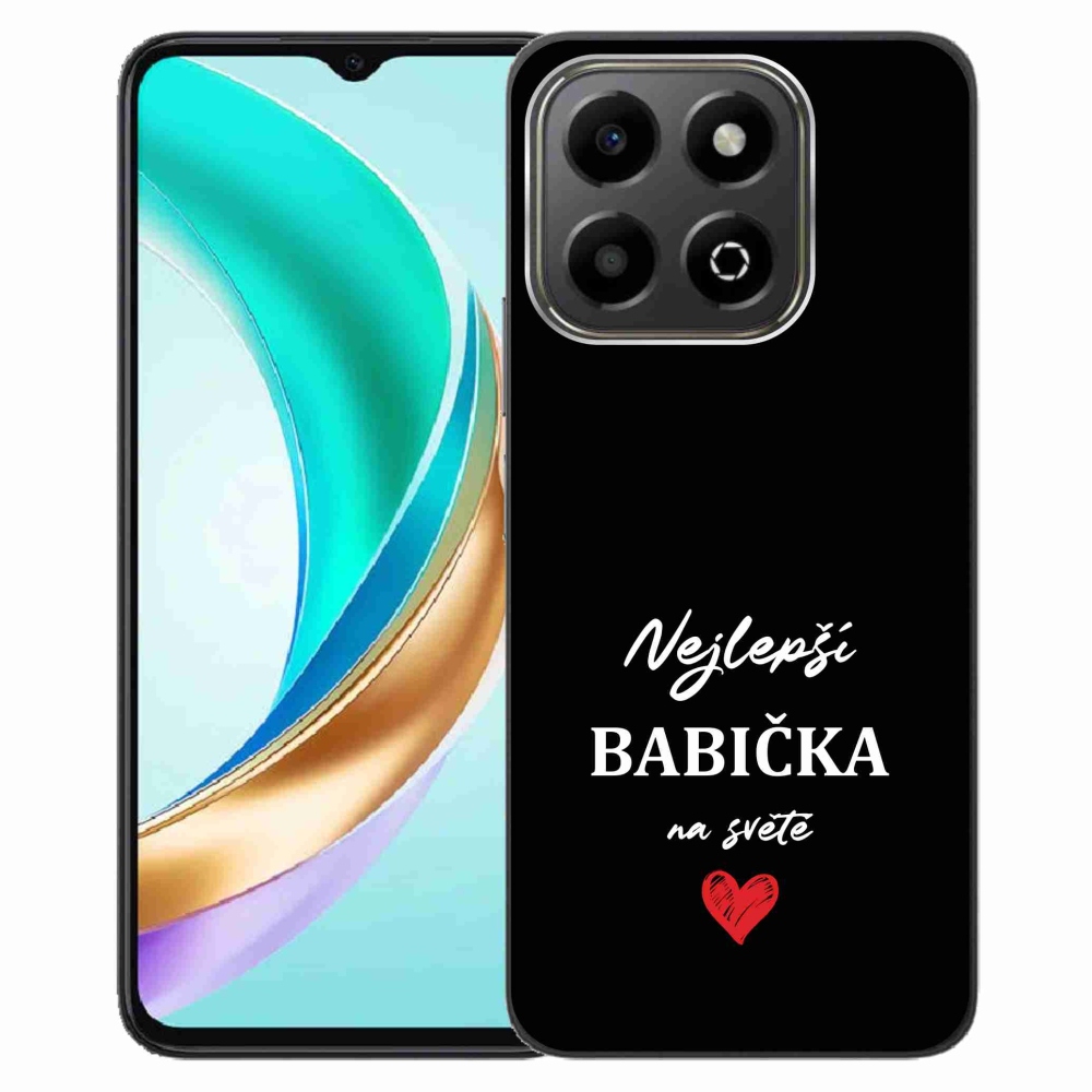 Gelový kryt mmCase na Honor X6b - nejlepší babička 1 černé pozadí