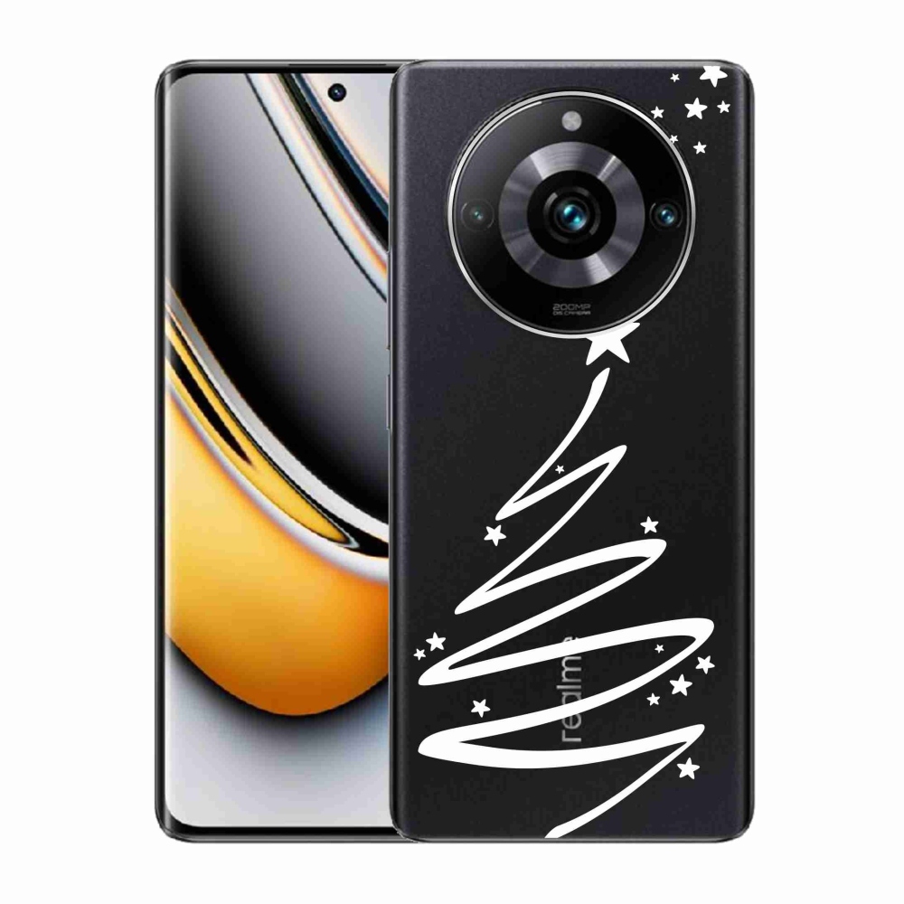 Gelový kryt mmCase na Realme 11 Pro/11 Pro+ - bílý stromeček na průhledném pozadí