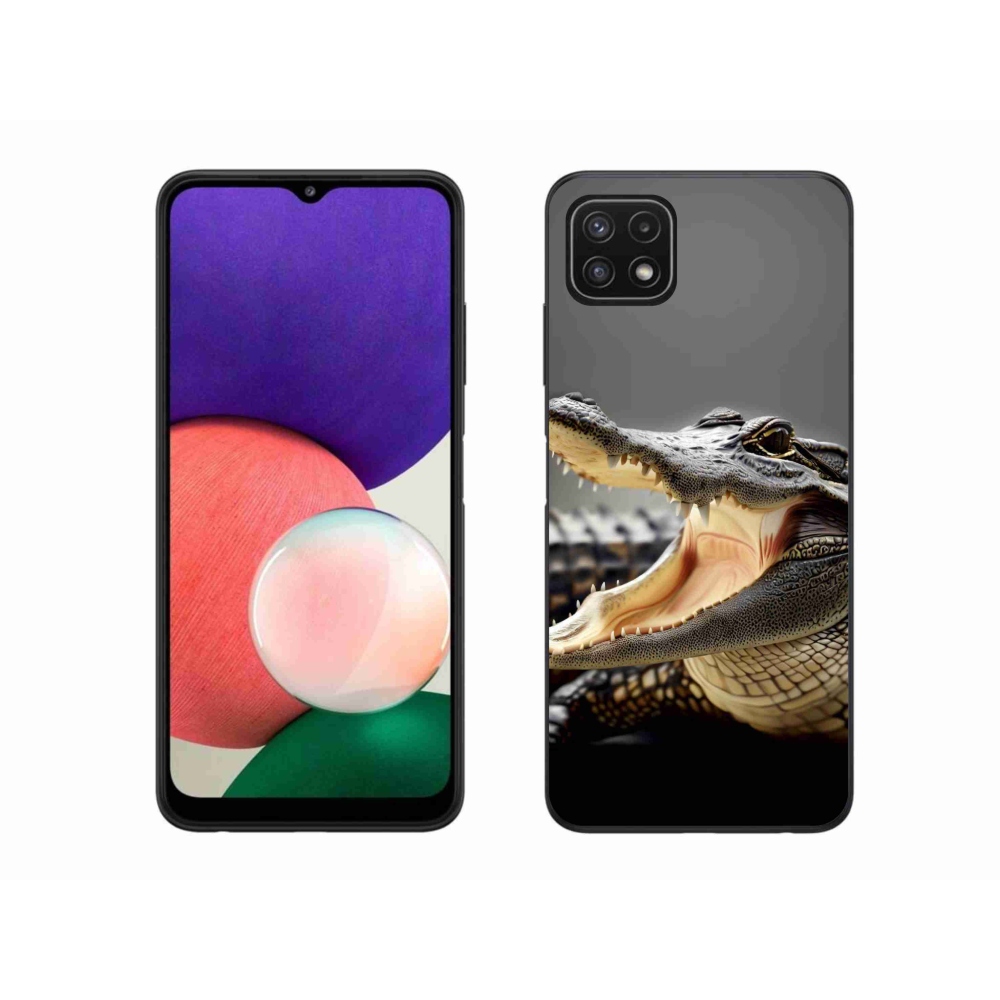 Gelový kryt mmCase na Samsung Galaxy A22 5G - krokodýl