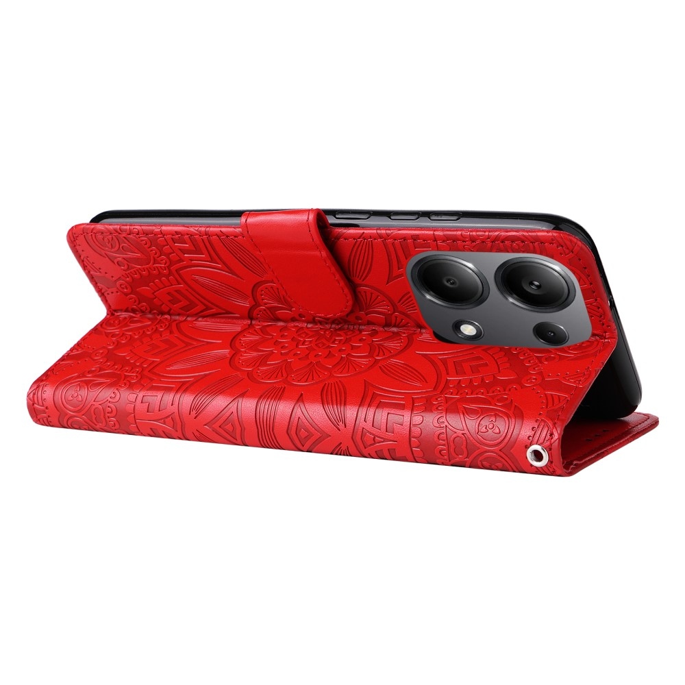 Sunflower knížkové pouzdro na Xiaomi Redmi Note 14S/Note 13 Pro 4G/Poco M6 Pro - červené