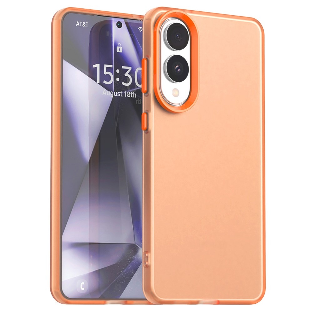 Candys matný gelový obal na Samsung Galaxy S25 Edge - oranžový