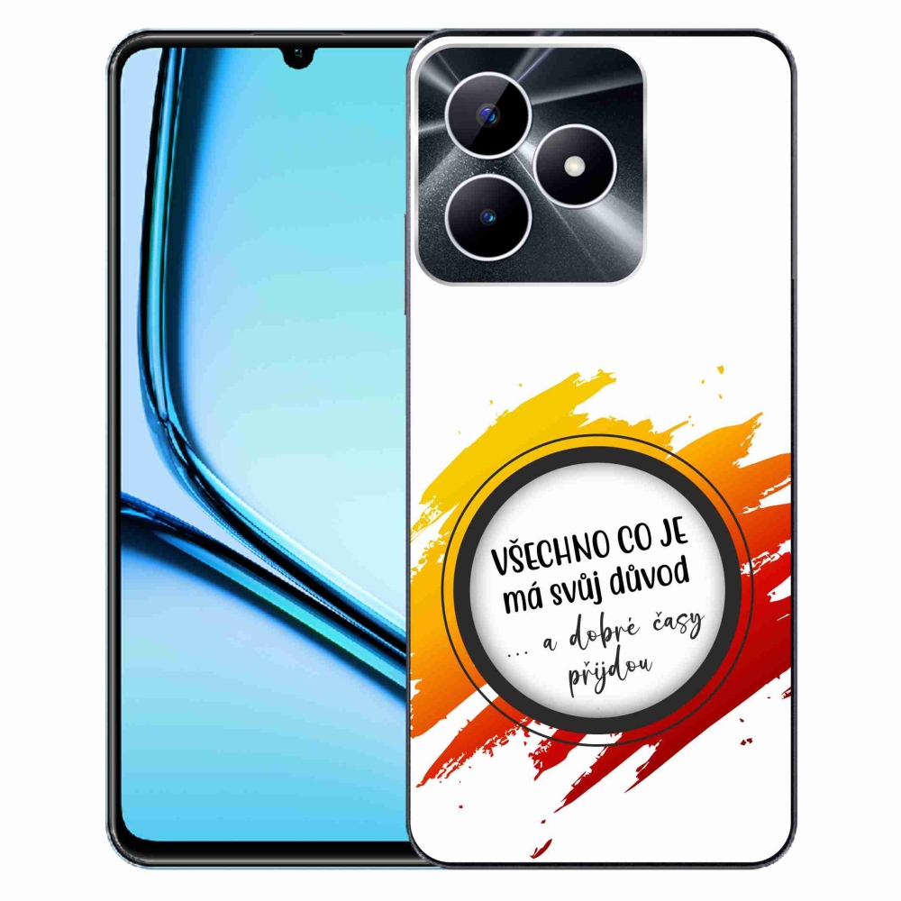Gelový kryt mmCase na Realme Note 50 - citát 3 bílé pozadí