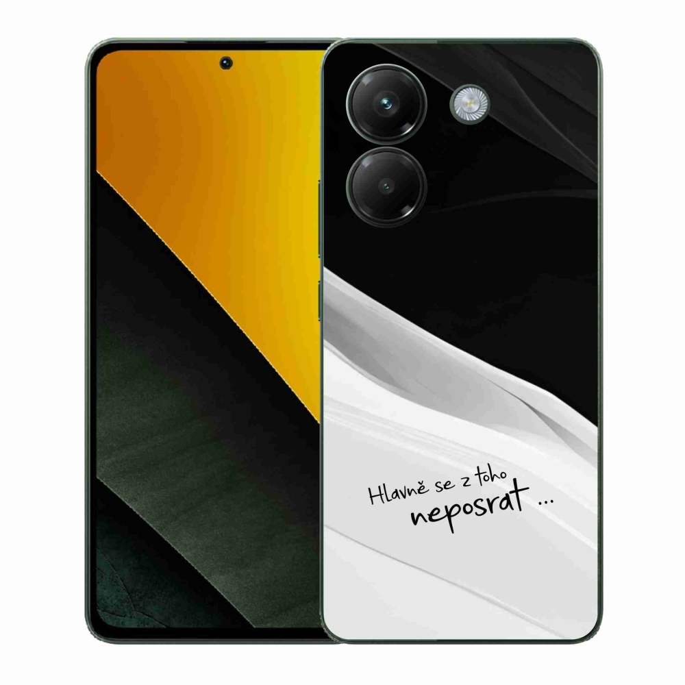 Gelový kryt mmCase na Xiaomi Poco M7 Pro 5G - vtipný text 13 bíločerné pozadí