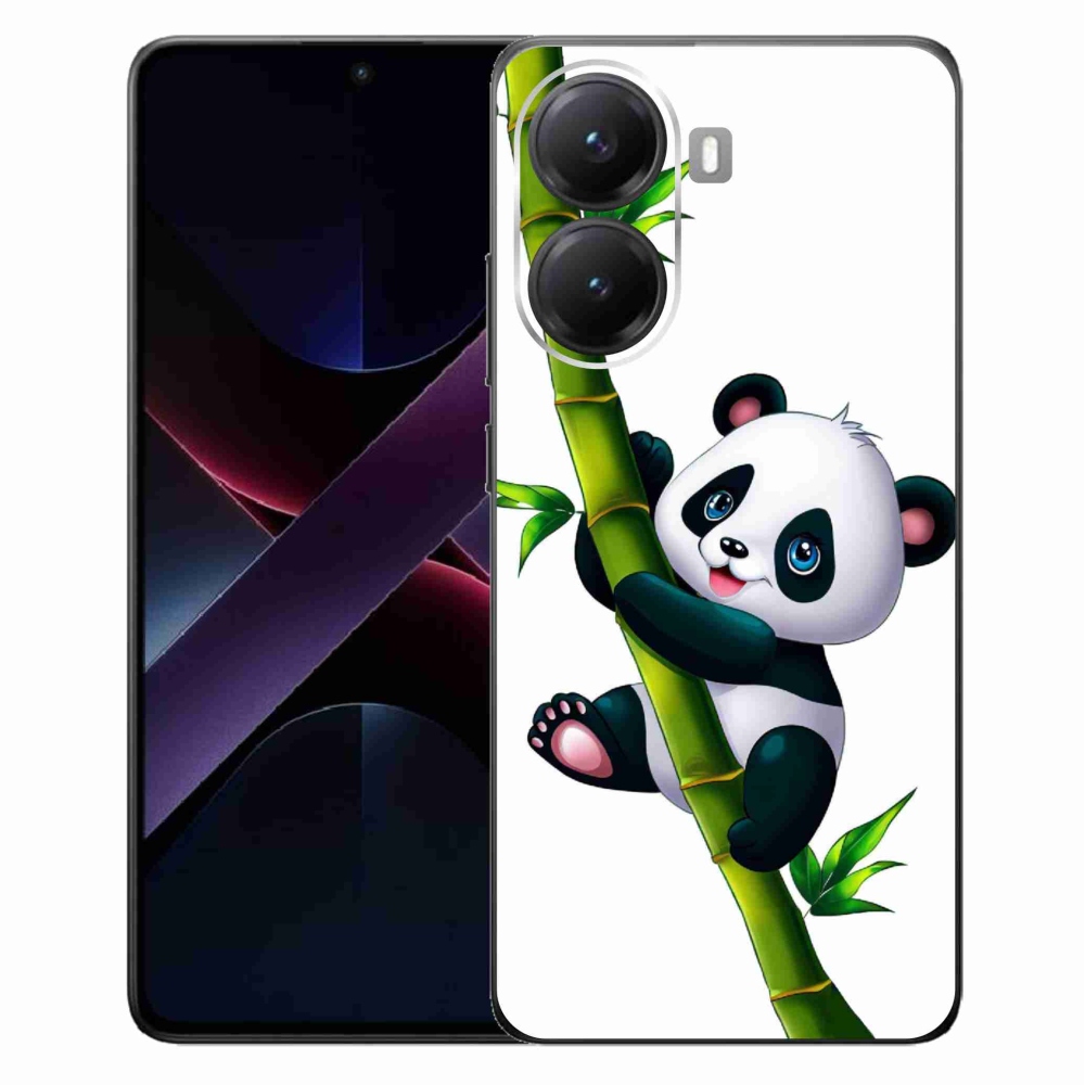 Gelový kryt mmCase na Xiaomi Poco X7 Pro 5G - panda na bambusu