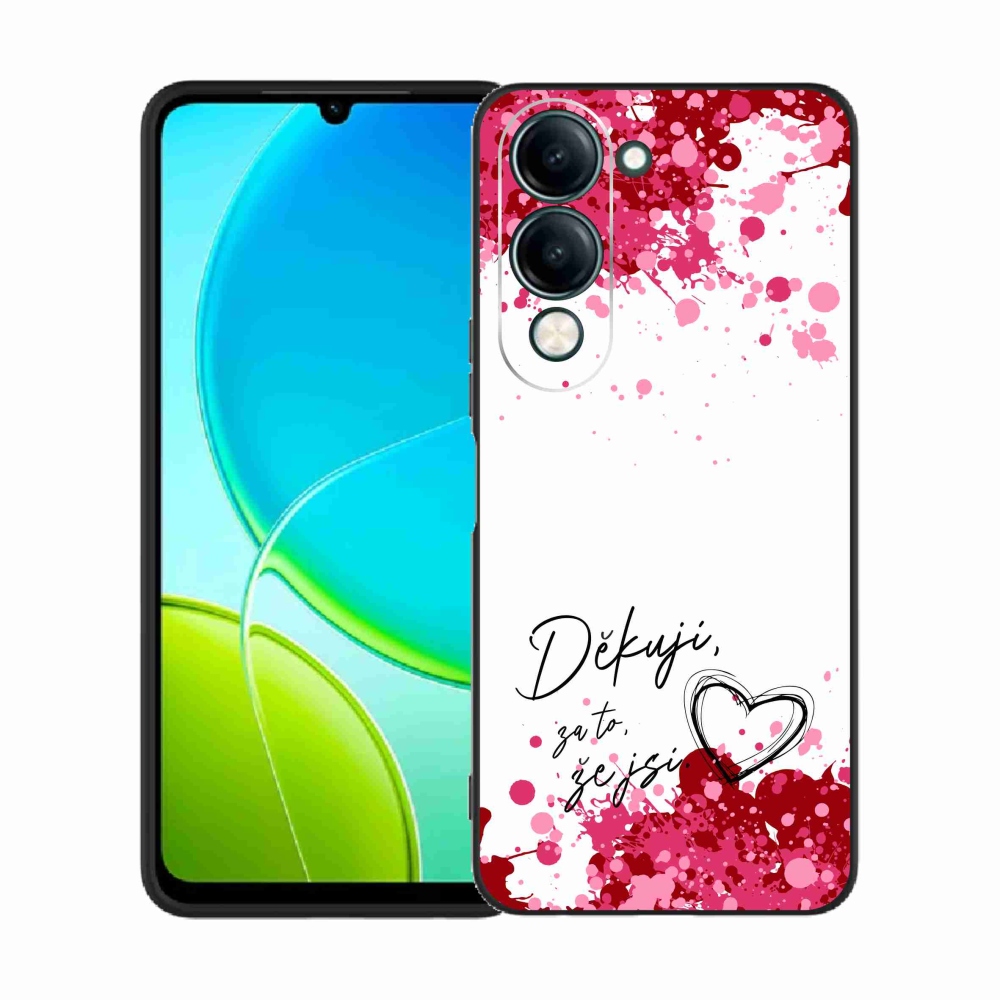 Gelový kryt mmCase na Vivo Y29s 5G - zamilovaný text 2 bílé pozadí