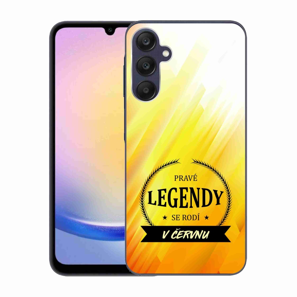 Gelový kryt mmCase na Samsung Galaxy A25 5G - legendy v červnu žluté pozadí