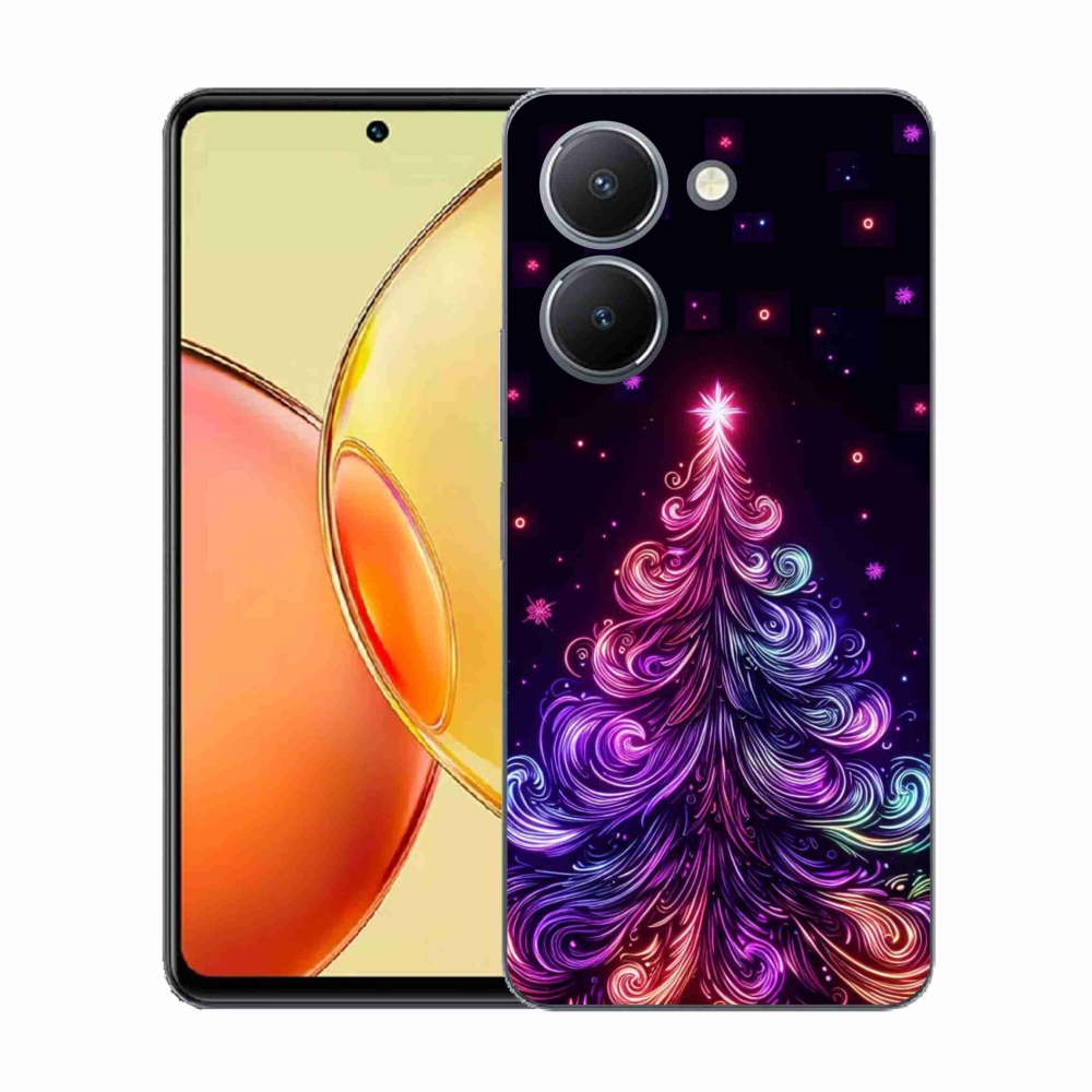 Gelový kryt mmCase na Vivo Y36 - neonový vánoční stromek 1