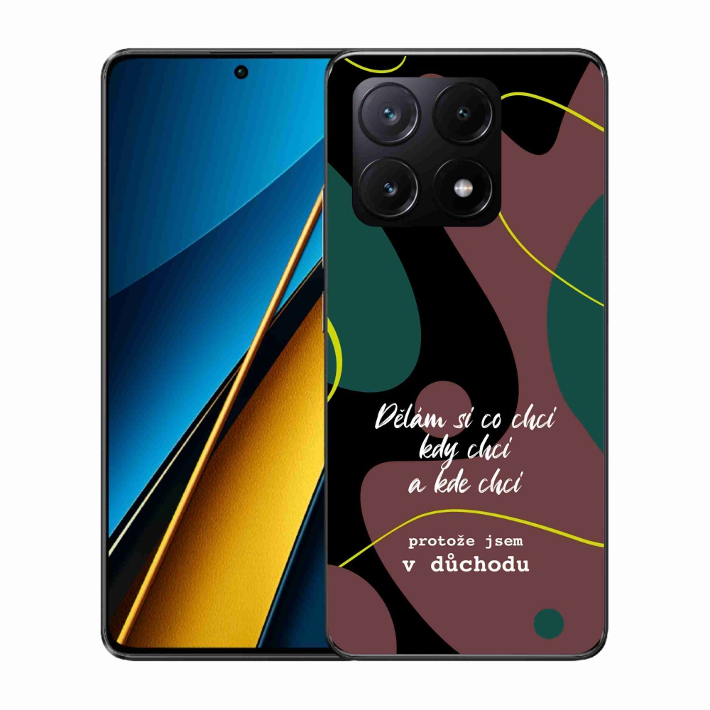 Gelový kryt mmCase na Xiaomi Poco X6 Pro 5G - vtipný text 10 černé pozadí