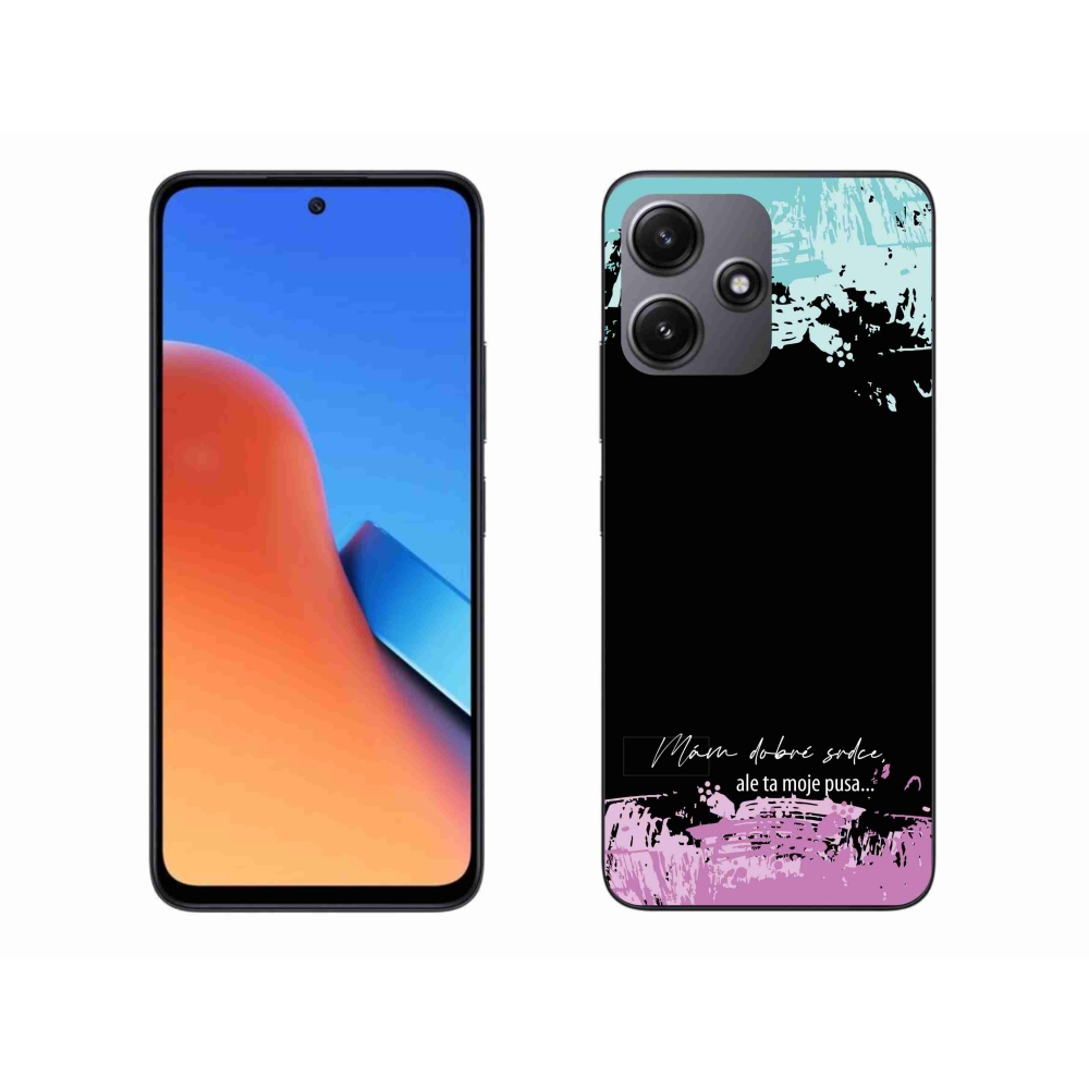 Gelový kryt mmCase na Xiaomi Redmi 12 5G - vtipný text 3 černé pozadí
