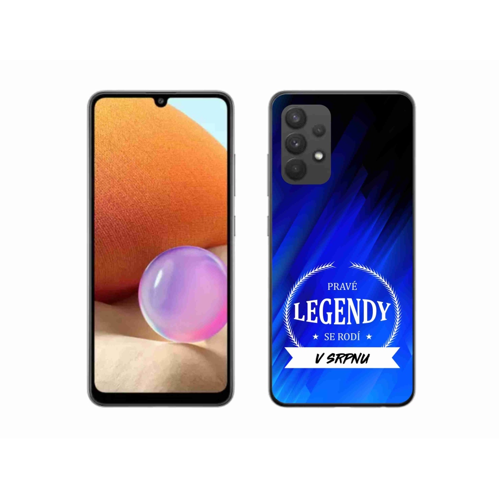Gelový kryt mmCase na Samsung Galaxy A32 4G - legendy v srpnu modré pozadí