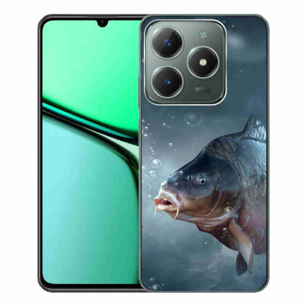 Gelový kryt mmCase na Realme C61 - kapr a bublinky