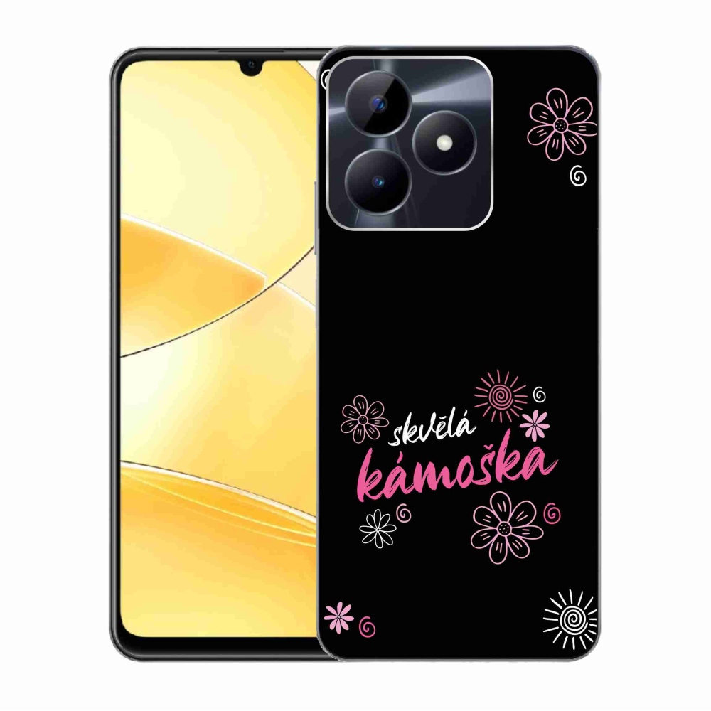 Gelový kryt mmCase na Realme C51/C53 - skvělá kámoška černé pozadí