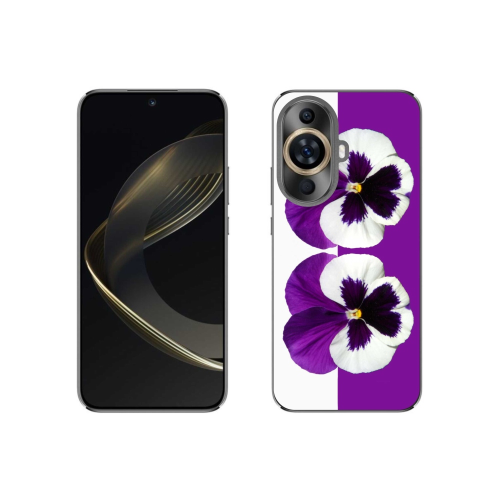 Gelový kryt mmCase na Huawei Nova 11 - fialovobílý květ