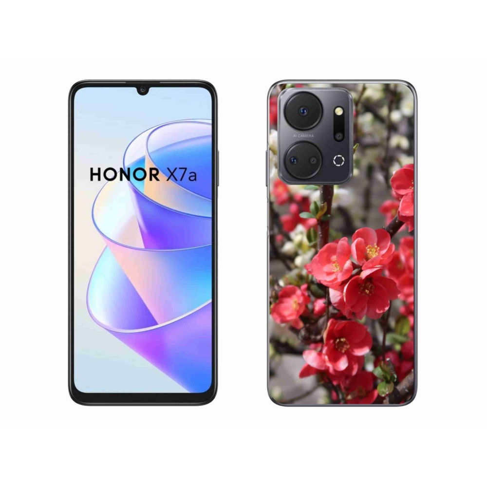 Gelový kryt mmCase na Honor X7a - červené květy