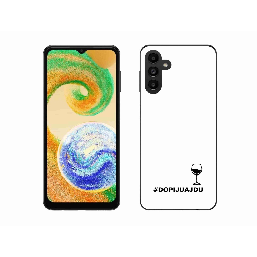 Gelový kryt mmCase na Samsung Galaxy A04s (164.7x76.7x9.1mm) - vinný motiv bílé pozadí
