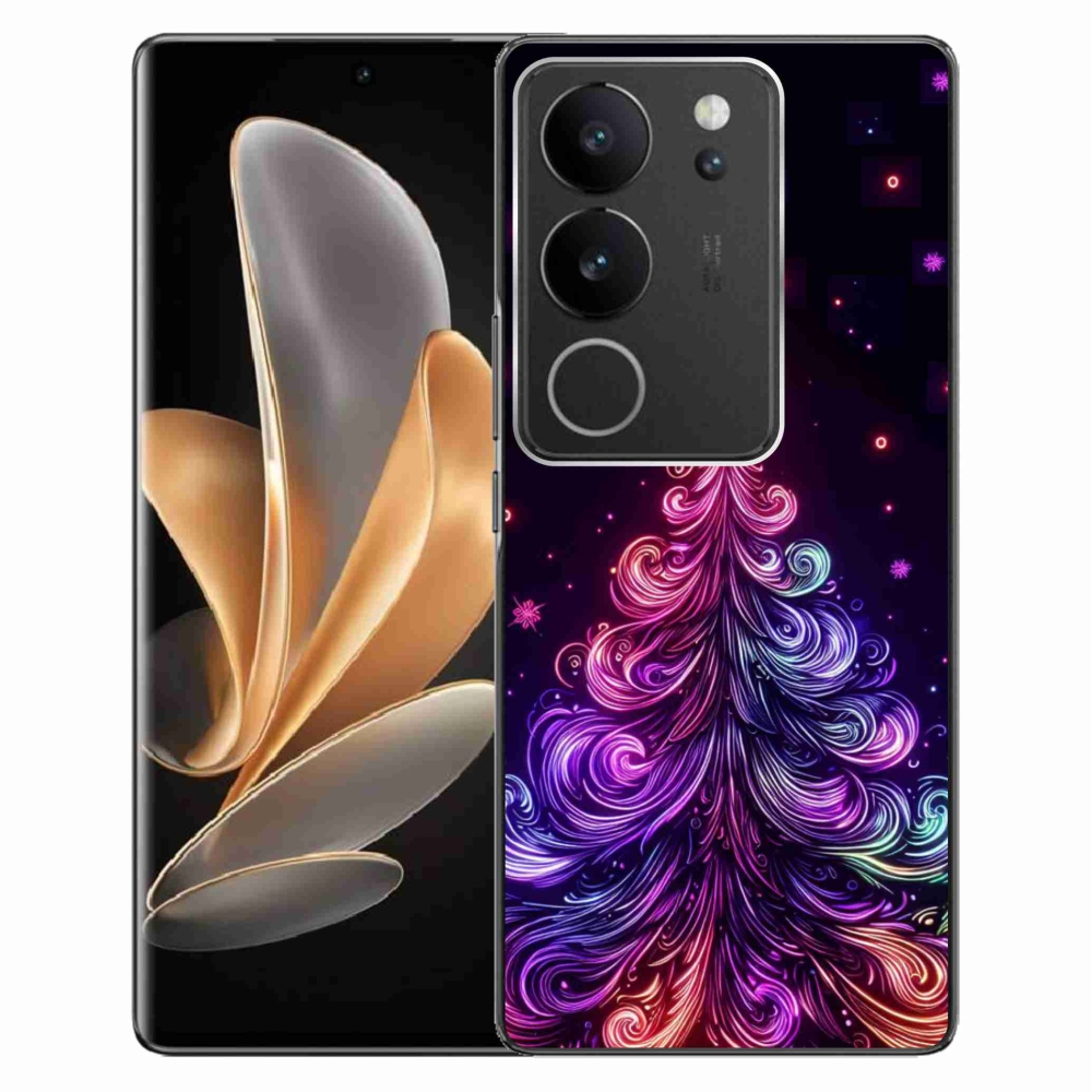 Gelový kryt mmCase na Vivo V29 5G - neonový vánoční stromek 1