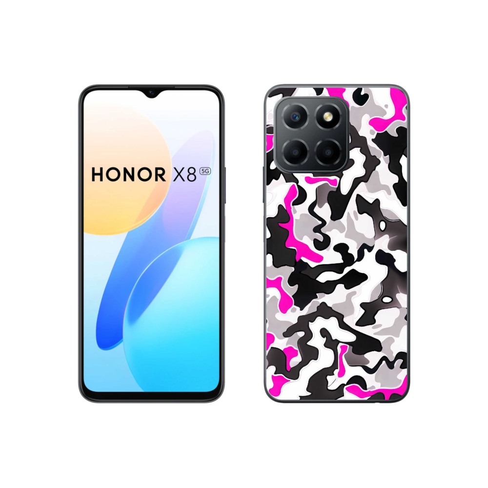 Gelový kryt mmCase na Honor X8 5G/70 Lite 5G - maskáčový vzor 5