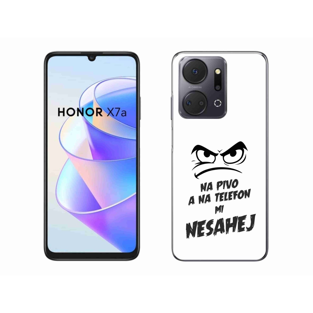 Gelový kryt mmCase na Honor X7a - pivní motiv 2 bílé pozadí