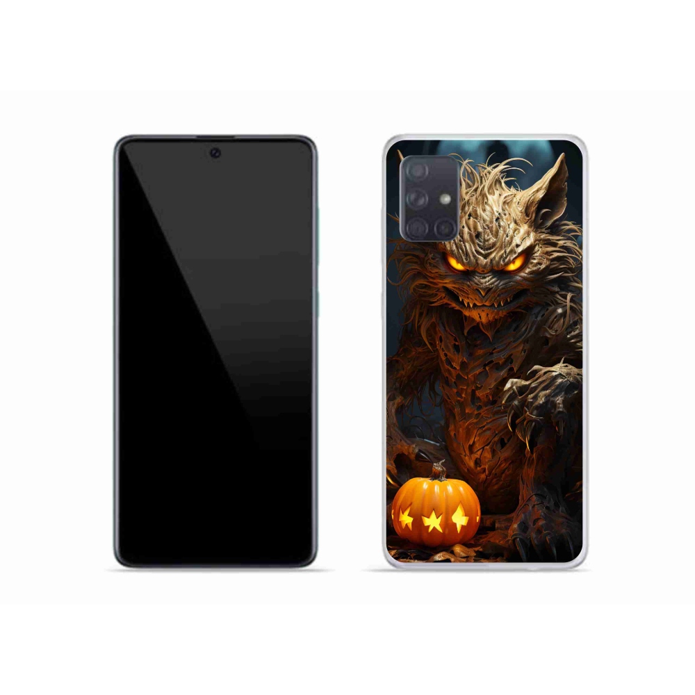 Gelový kryt mmCase na Samsung Galaxy A51 - halloweenská příšera