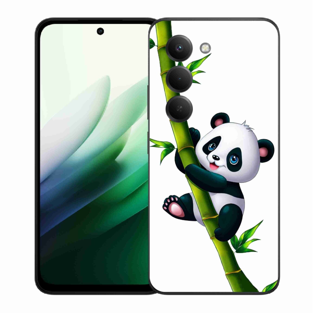 Gelový kryt mmCase na Xiaomi Redmi 15 5G (169mm) - panda na bambusu