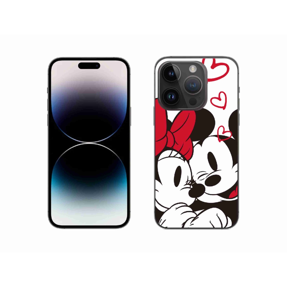 Gelový kryt mmCase na iPhone 14 Pro 6.1 - minnie a mickey