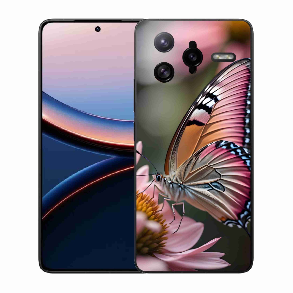 Gelový kryt mmCase na Xiaomi Poco F7 Ultra - barevný motýl