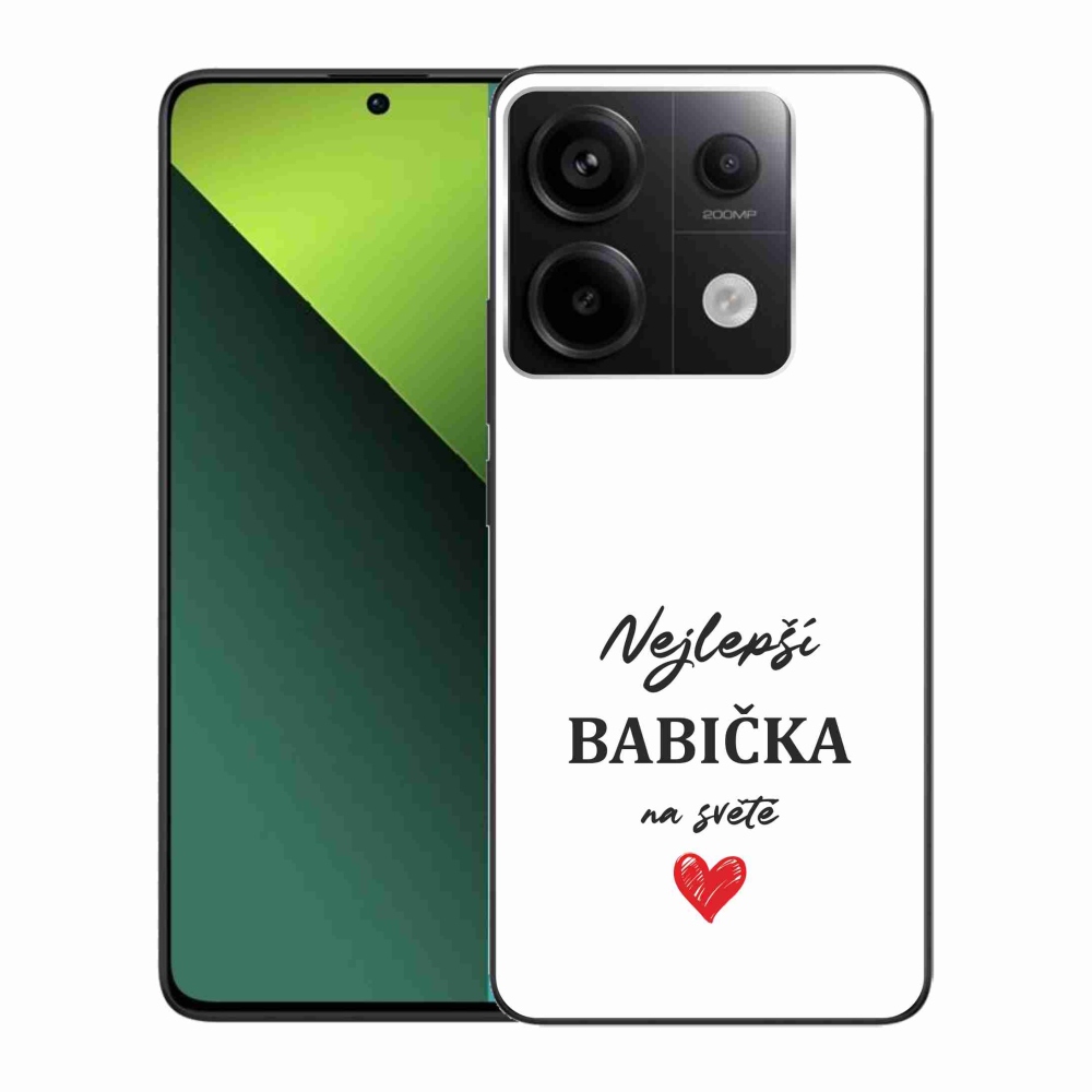 Gelový kryt mmCase na Xiaomi Redmi Note 13 Pro 5G/Poco X6 5G - nejlepší babička 1 bílé pozadí