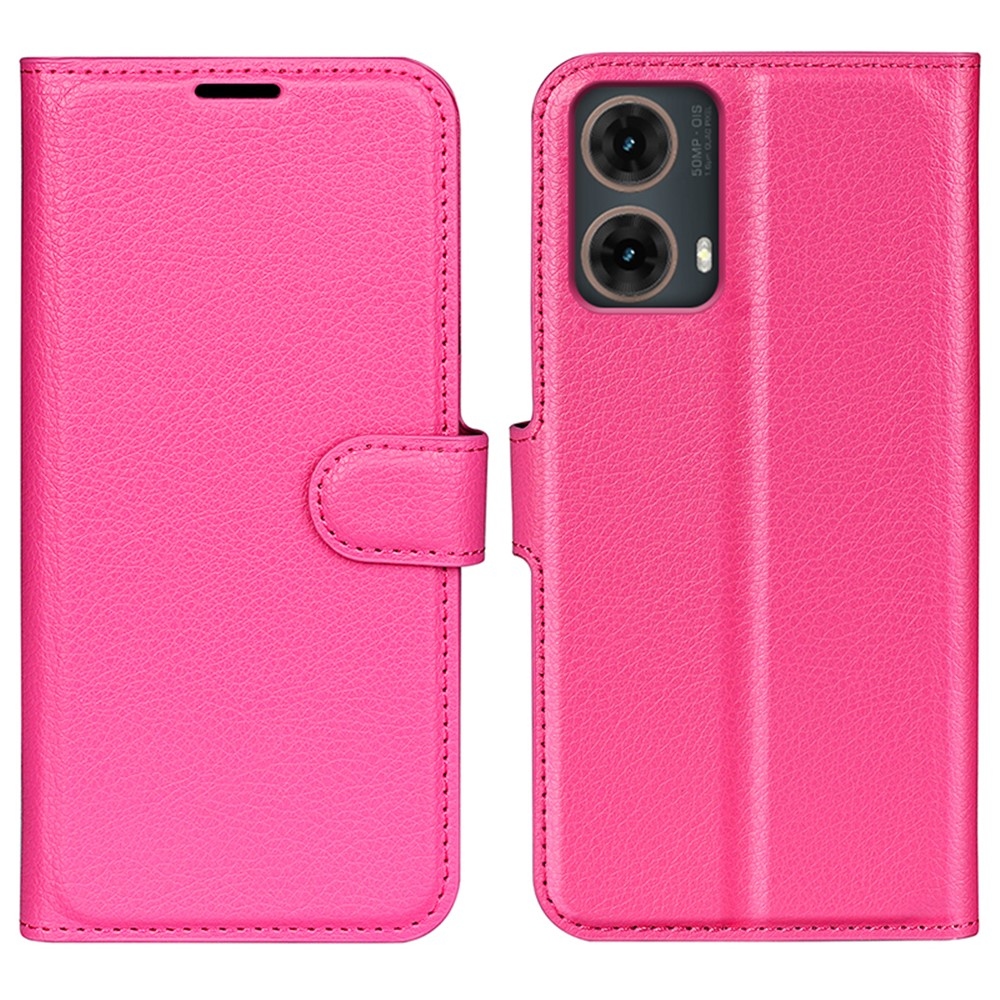 Litchi knížkové pouzdro na Motorola Moto G85 5G - rose