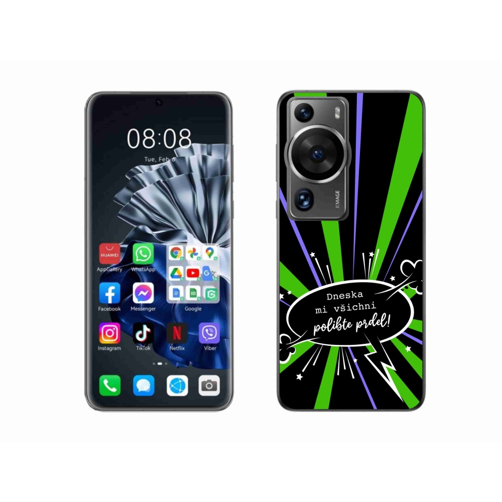 Gelový kryt mmCase na Huawei P60 Pro - vtipný text 15 černé pozadí