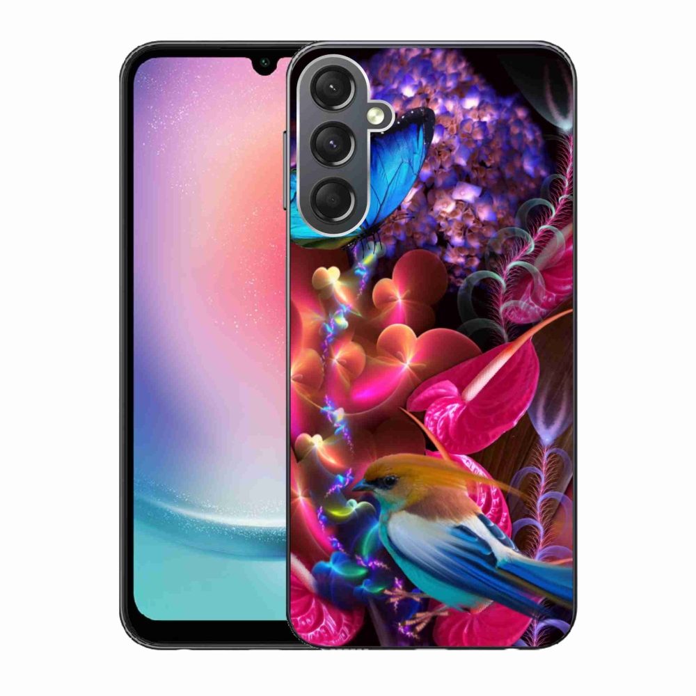 Gelový kryt mmCase na Samsung Galaxy A24 - barevné květiny