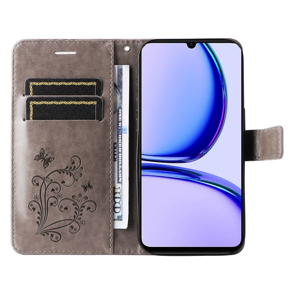 Big Butterfly knížkové pouzdro na Realme C51/C53 - šedé